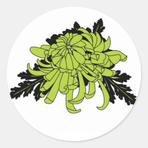 Adesivo Redondo Chrysanthemum