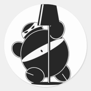 Adesivo Redondo Chubby Ninja - Vestido