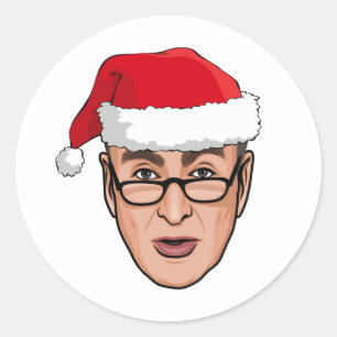 ADESIVO REDONDO CHUCK SCHUMER CHRISTMAS