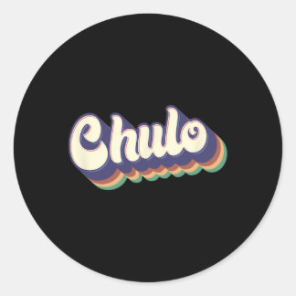 Adesivo Redondo Chulo Latino Men Cinco De Mayo Retro Espanhol