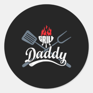 Adesivo Redondo Churrasco de grelhar Pai Barbecue Ofertas para Hom