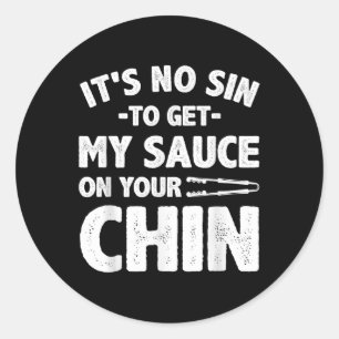 Adesivo Redondo Churrasco Engraçado Para Homens Churrasco Barba Fu