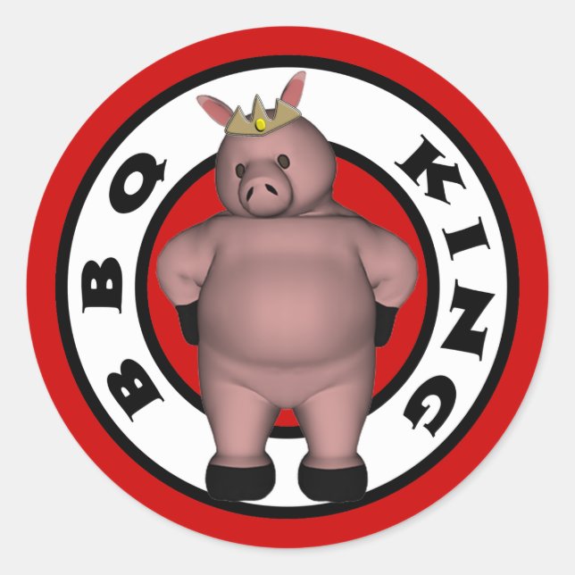 Adesivo Redondo CHURRASCO King Stickers (Frente)