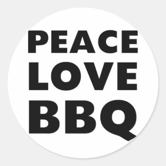 Adesivo Redondo Churrasco Peace Love