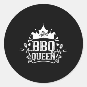 Adesivo Redondo Churrasco Rainha Grill Carne Churrasco Churrasco