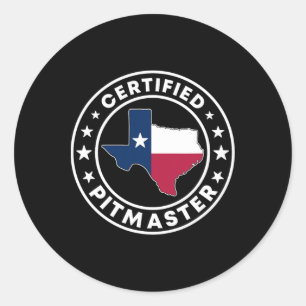 Adesivo Redondo Churrasqueiro Certificado Texano Churrasco Texas B