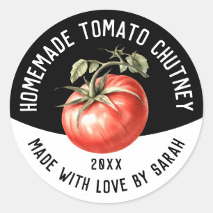 Adesivo Redondo Chutney de Tomate Comestível Caseiro