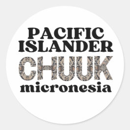 Adesivo Redondo Chuuk Chuukese Ilhas do Pacífico Micronésia