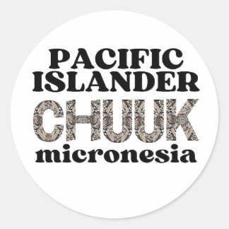 Adesivo Redondo Chuuk Chuukese Ilhas do Pacífico Micronésia