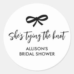 Adesivo Redondo Chuva de Arroz A Noiva Está se Casando Chá de Pane