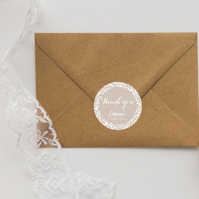 Adesivo Redondo Chuva de Arroz Beige (Criador carregado)