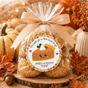 Adesivo Redondo Chuva de Bebê Cutie Pie de Outono
