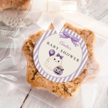 Chuva de Bebê de Halloween Fantasma Fofo Roxo