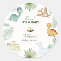 Chuva de Bebê Dinossauro Tropical Vulcão Rawr Rúst