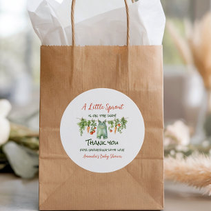 Adesivo Redondo Chuva de Bebê Farmhouse Little Sprout