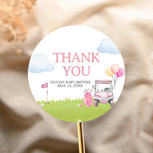 Adesivo Redondo Chuva de Bebê Little Putter Golf