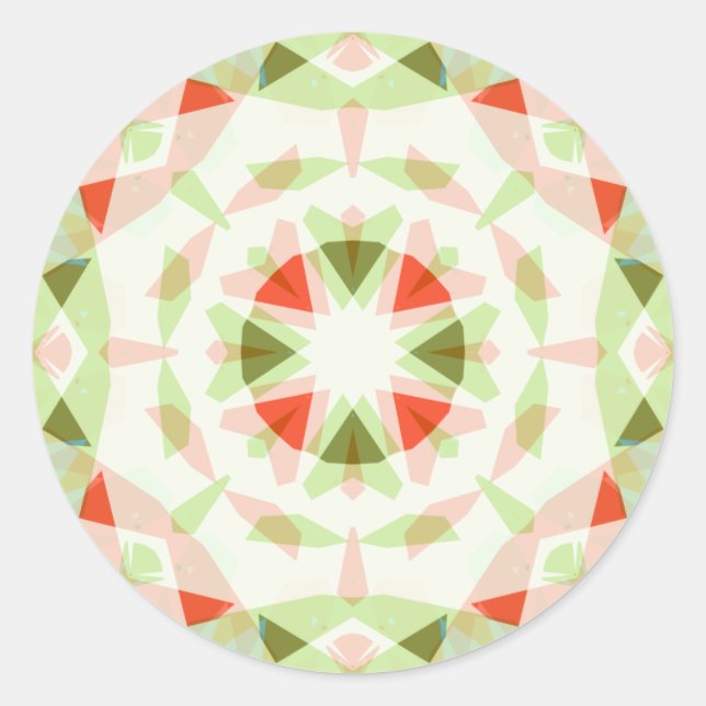 Adesivo Redondo Chuva de Bebê Menina Estrela Rosa Brilhante Verde  (Frente)