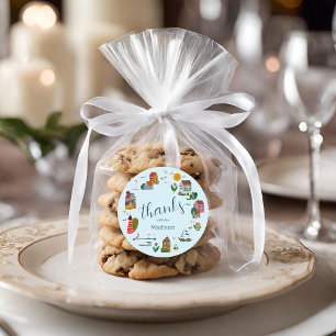 Adesivo Redondo Chuva de Bebê Náutico Menino da Vila Costeira