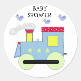 Adesivo Redondo Chuva de Bençãos Baby Shower Trem