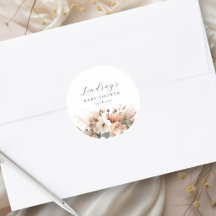 Chuva de Flores Boho Bebê Pampas