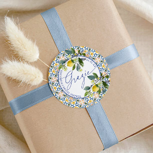 Adesivo Redondo Chuva de Lembrancinhas de Chá de Noiva Italiano de