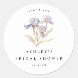 Adesivo Redondo Chuva de Noiva Floral Íris Elegante