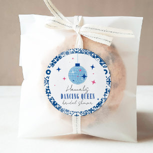 Adesivo Redondo Chuva de noiva grego Musical disco Dancing Queen