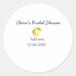 Adesivo Redondo Chuva de noiva limão moderna simples minimalista r