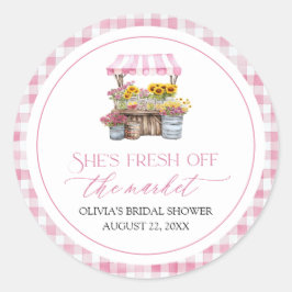 Adesivo Redondo Chuva de Noiva no Mercado de Produtores Frescos