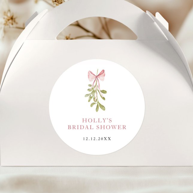 Adesivo Redondo Chuva de Poeira de Musgo Rosa Noivado Casamento (Criador carregado)