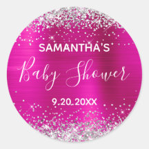Chuva de Prata Rosa Quente Baby Shower