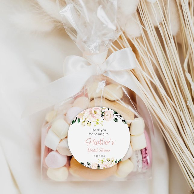 Adesivo Redondo Chuva de Presentes RoseGold Despedida de Solteira (Criador carregado)