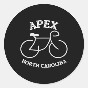 Adesivo Redondo Ciclismo Apex Carolina do Norte Gráfico