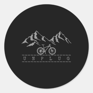 Adesivo Redondo Ciclismo de Montanha Desconecte Mtb Ciclismo Downh