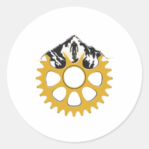 Adesivo Redondo Ciclismo de Montanha Downhill Bicicleta Mtb Hobby