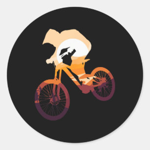 Adesivo Redondo Ciclismo de Montanha Downhill Esportes Extremos Ci