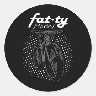 Adesivo Redondo Ciclismo de Montanha Fat Bike Fat-ty Ciclismo