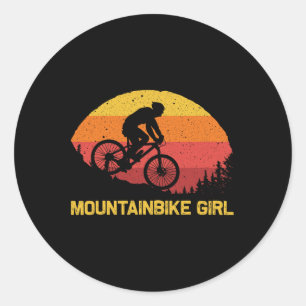 Adesivo Redondo Ciclismo de Montanha Legal Para Meninas Crianças C