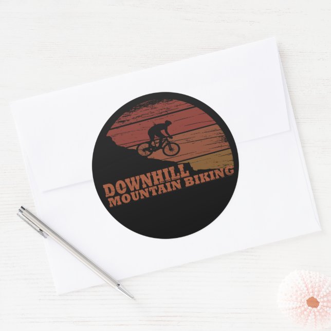 Adesivo Redondo Ciclismo de Montanha MTB Downhill (Envelope)