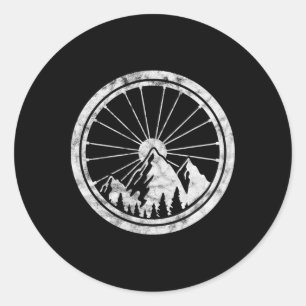 Adesivo Redondo Ciclismo de Montanha Mtb Rodas Bicicleta Ciclista