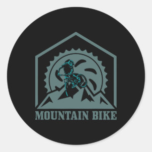 Adesivo Redondo Ciclismo de Montanha Nunca Fica Mais Fácil Downhil