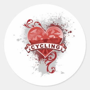 Adesivo Redondo Ciclismo do amor