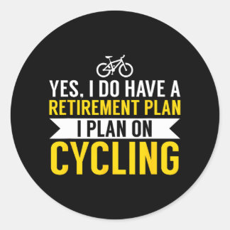 Adesivo Redondo Ciclismo do Plano de Aposentação