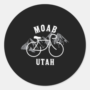 Adesivo Redondo Ciclismo Moab Utah Gráfico