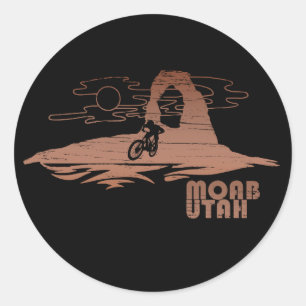 Adesivo Redondo Ciclismo Moab - Utah Mountain biking