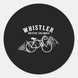Adesivo Redondo Ciclismo Whistler Vancouver Colúmbia Britânica Can