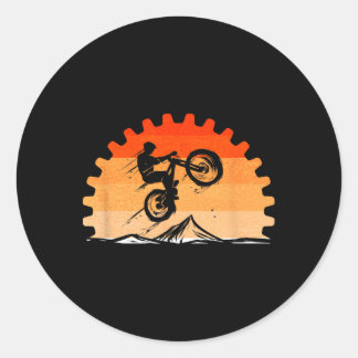 Adesivo Redondo Ciclista Apaixonado Ciclismo Vintage Para Tour de 