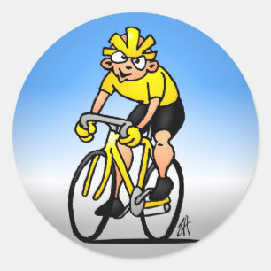 Adesivo Redondo Ciclista - Ciclismo