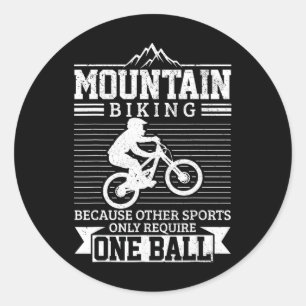 Adesivo Redondo Ciclista de Montanha Mtb Downhill Freeride