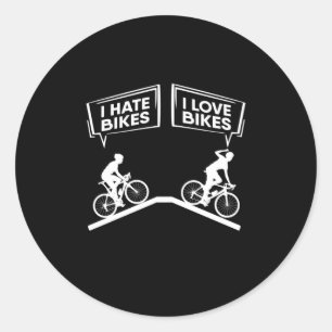 Adesivo Redondo Ciclista I Love Bikes